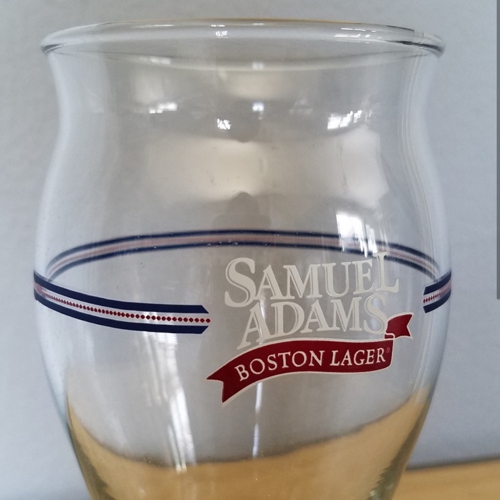 Sam Adams Lager beer Glass vintage set of 2